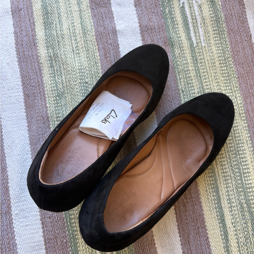 Clarks Women's Black Suede Heels